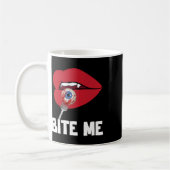 Bite Me Y Vampire Lips Halloween-Party Kostüm Kaffeetasse (Links)