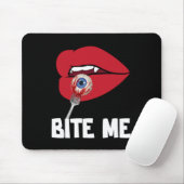 Bite Me Y Vampire Lips Halloween-Party Kostüm Mousepad (Mit Mouse)