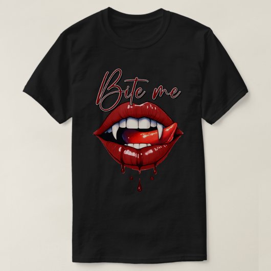 Bite mich 1 T-Shirt (Design vorne)