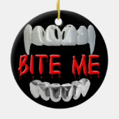 Bite mir Blut und Zähne Zierdekor Keramikornament (Hinten)