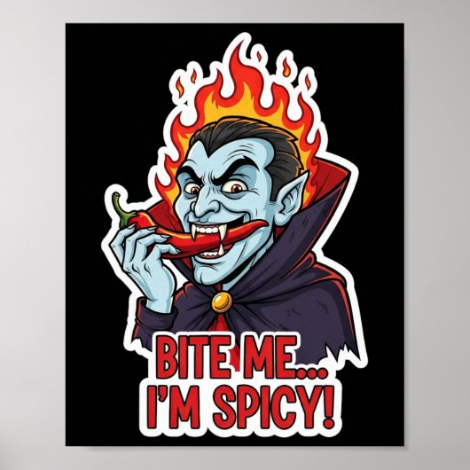 Bite mir, ich bin scharf poster (Vorne)