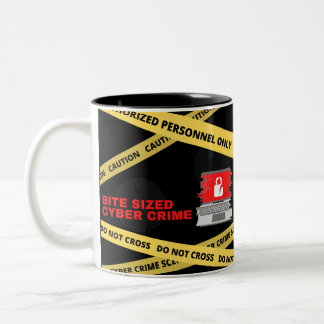 Bite Sized Cyber Crime Banner Tasse