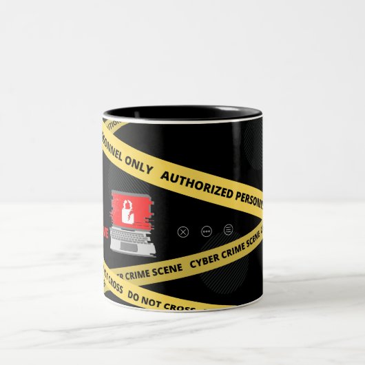 Bite Sized Cyber Crime Banner Tasse (Mittel)
