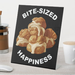 Bite Sized Happiness Profiteroles Sockelschild