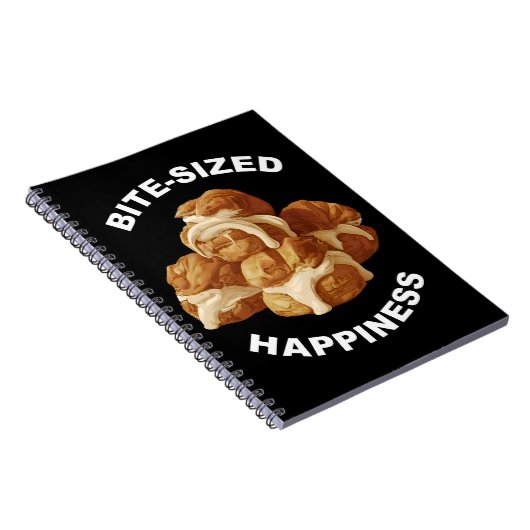 Bite Sized Happiness Spiral Foto Notebook Notizblock (Rechte Seite)