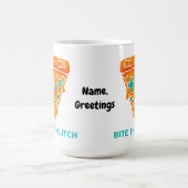 Bite the Glitch Retro 8-Bit Pixel Pizza Gamer Kaffeetasse (Mittel)