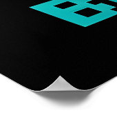 Bite the Glitch Retro 8-Bit Pixel Pizza Gamer Poster (Ecke)