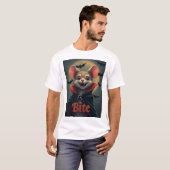 Bite – Vampir-Maus TinyFur Halloween T-Shirt (Vorne ganz)