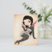 Bite-Vampire goth Cupcake Postcard Postkarte (Stehend Vorderseite)