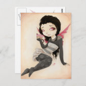 Bite-Vampire goth Cupcake Postcard Postkarte (Vorne/Hinten)