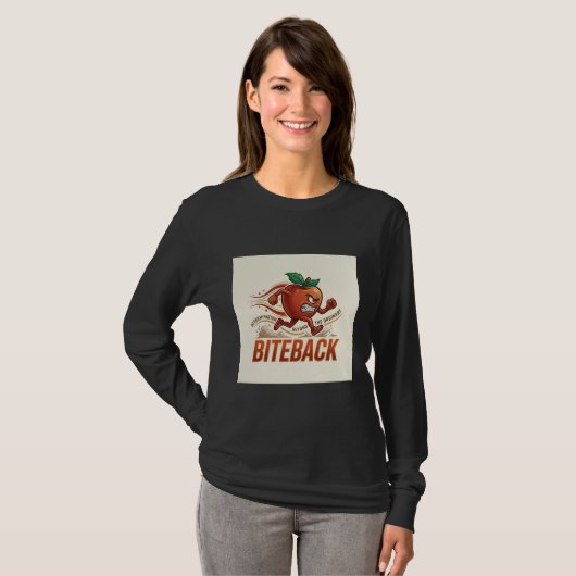 Biteback-Apple-Langarmshirt T-Shirt (Vorne ganz)