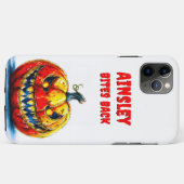 Bites Back Pumpkin Funny Halloween Design Case-Mate iPhone Hülle (Rückseite (Horizontal))