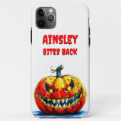 Bites Back Pumpkin Funny Halloween Design Case-Mate iPhone Hülle (Rückseite)