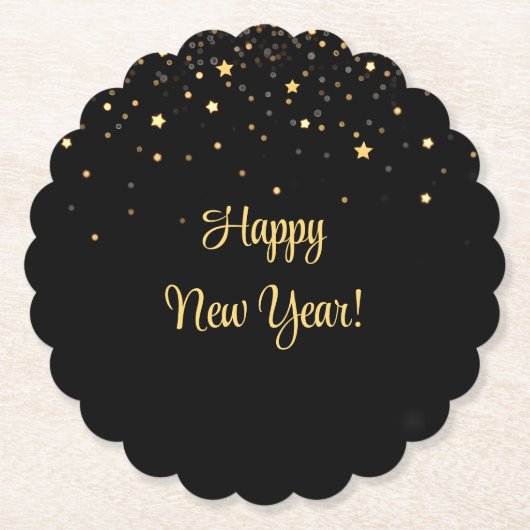 Bites & Bubbles New Years Eve Untersetzer (Vorderseite)