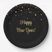 Bites & Bubbly New Years Eve Pappteller (Vorderseite)