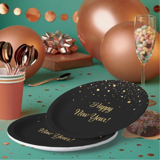 Bites & Bubbly Silvester Pappteller (Multi)