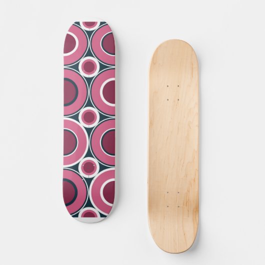 Bitesize Magenta Donuts mit weißer Marine Skateboard (Vorderseite)