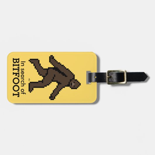 Bitfoot (der 8-Bitbigfoot) Gepäckanhänger (Vorderseite horizontal)