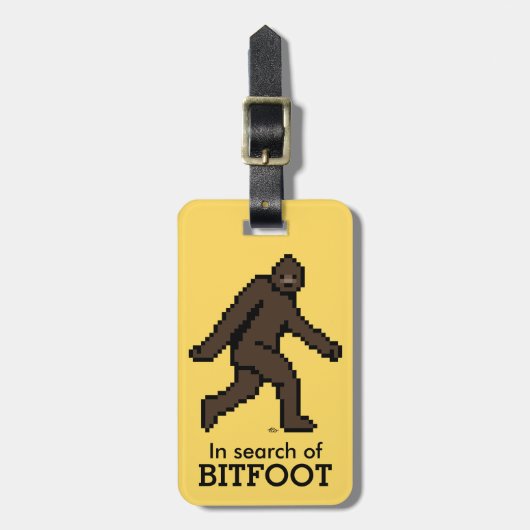 Bitfoot (der 8-Bitbigfoot) Gepäckanhänger (Vorderseite vertikal)
