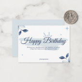 Bithday Cards Mitteilungskarte (Vorderseite/Rückseite Beispiel)