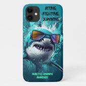 Biting Fighting Surviving Tourette's iPhone Case (Rückseite)