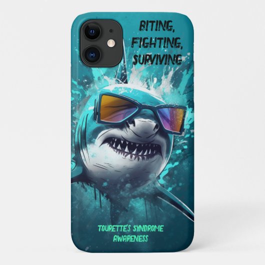 Biting Fighting Surviving Tourette's iPhone Case (Rückseite)