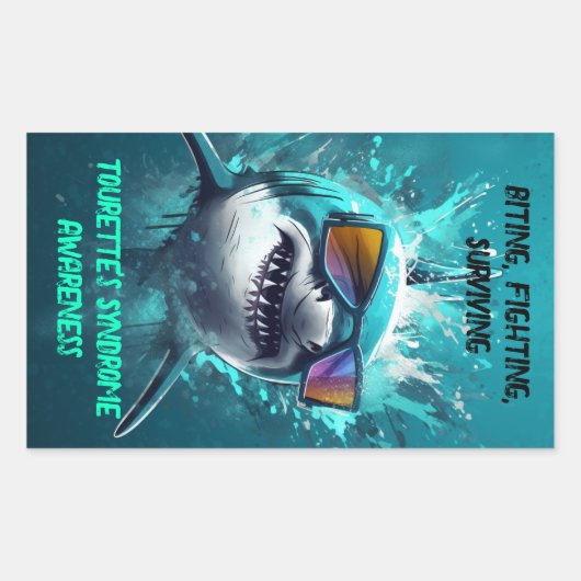 Biting Fighting Surviving Tourette's Sticker (Vorderseite)