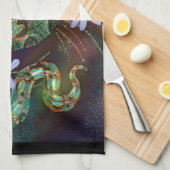 Bitis Nasicornis Butterfly Viper Art Geschirrtuch (Viertel Falte)