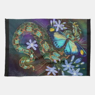 Bitis Nasicornis Butterfly Viper Art Geschirrtuch