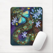 Bitis Nasicornis Butterfly Viper Art Mousepad (Mit Mouse)