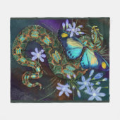 Bitis Nasicornis Butterfly Viper Fleecedecke (Vorderseite (Horizontal))