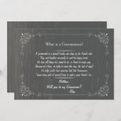 Bitkarte für den Blackboard-Trauzeuge Einladung (Vorne/Hinten)