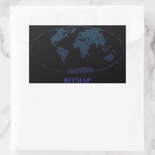 Bitmap Rechteckiger Aufkleber (Tasche)