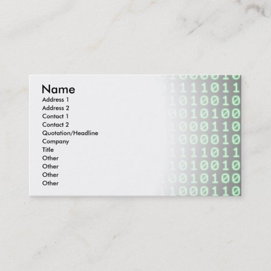 Bitmuster Visitenkarte (Vorderseite)