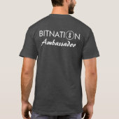 Bitnation Botschafter (dunkles) Shirt (Rückseite)