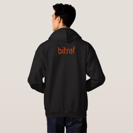 Bitraf - Hoodie Logo bak (Schwarz voll)