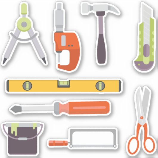 Bitraf - klistremerkeark verktøy aufkleber (Vorderseite)