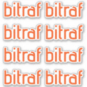 Bitraf - klistremerker enkel Logo Aufkleber (Vorderseite)