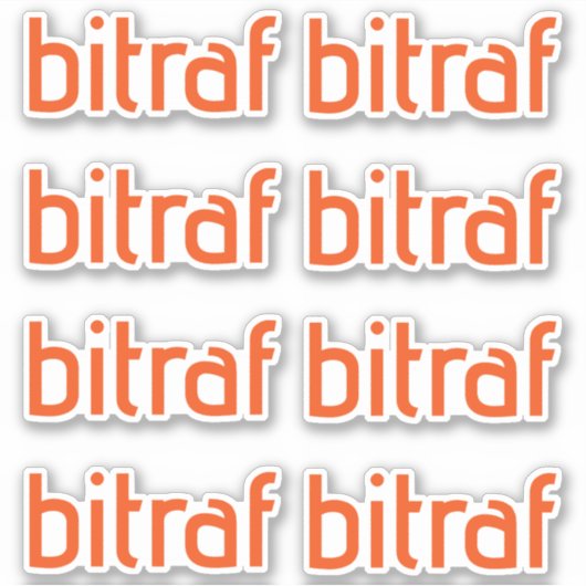 Bitraf - klistremerker enkel Logo Aufkleber (Vorderseite)
