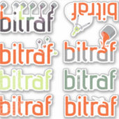 Bitraf - klistremerker logovarianter aufkleber (Vorderseite)