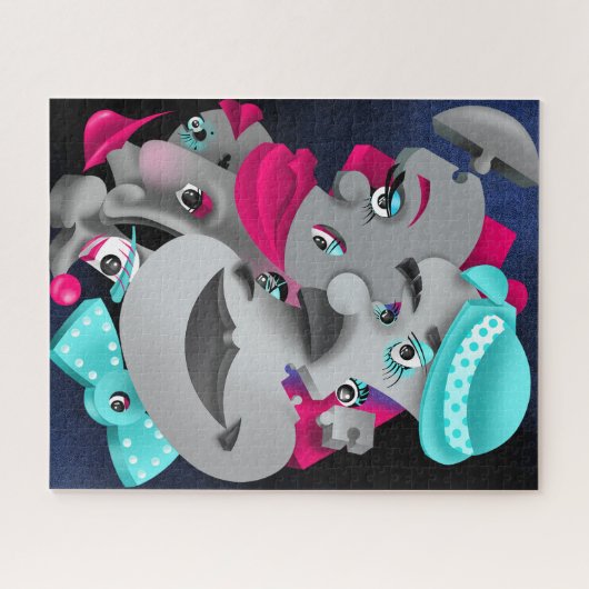 Bits and Pieces - Surreal Puzzle Faces Jigsaw (Horizontal)