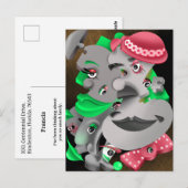 Bits and Pieces - Surreal Puzzle Faces Postcard Postkarte (Vorne/Hinten)