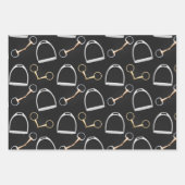 Bits and Stirrups Equestrian Geschenkpapier Set (Vorderseite 2)