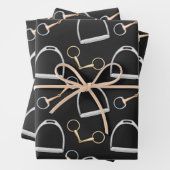 Bits and Stirrups Equestrian Geschenkpapier Set (Beispiel)