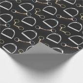 Bits and Stirrups Equestrian (groß) Geschenkpapier (Ecke)