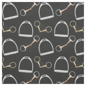 Bits and Stirrups Equestrian (kleiner Maßstab) Stoff (Muster)