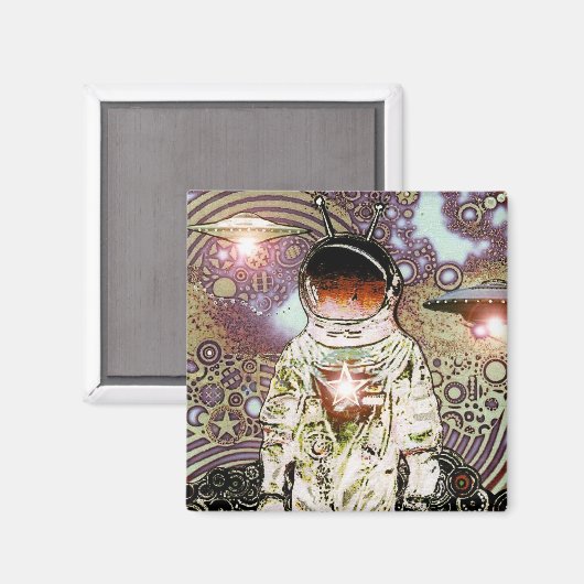 Bits of SpaCe - Astronaut / MagNEAT-O Magnet (Vorderseite/Rückseite)