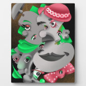 Bits & Pieces - Surreal Jigsaw Faces Artwork Fotoplatte (Vorderseite)