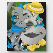 Bits & Pieces - Surreal Jigsaw Faces Artwork Fotoplatte (Vorderseite)