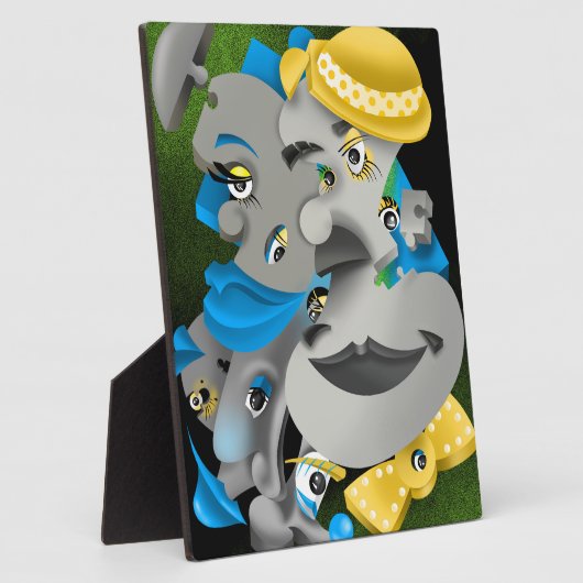 Bits & Pieces - Surreal Jigsaw Faces Artwork Fotoplatte (Seite)